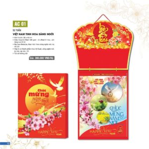 Lịch 52 Tuần 2027 AC Mẫu AC01 - Việt Nam Tinh Hoa Sáng Ngời (18  x  193 cm) Ấn Phẩm Quà Tặng Đại Hội & Hội Nghị in logo doanh nghiệp quà tặng Tết tại Quà Tặng Đại Hội VN