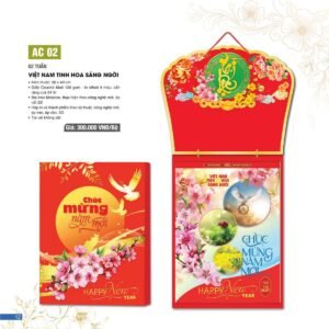 Lịch 52 Tuần 2027 AC Mẫu AC02 - Việt Nam Tinh Hoa Sáng Ngời (11  x  12 cm) Ấn Phẩm Quà Tặng Đại Hội & Hội Nghị in logo doanh nghiệp quà tặng Tết tại Quà Tặng Đại Hội VN