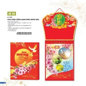 Lịch 52 Tuần 2027 AC Mẫu AC04 - Cho Cuộc Sống Hạnh Phúc Muôn Màu (15  x  16 cm) Ấn Phẩm Quà Tặng Đại Hội & Hội Nghị in logo doanh nghiệp quà tặng Tết tại Quà Tặng Đại Hội VN