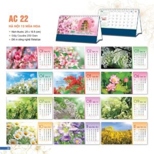 Lịch Bloc 2027 AC Mẫu AC22 - Hà Nội (25 x 16 cm) Ấn Phẩm Quà Tặng Đại Hội & Hội Nghị in logo doanh nghiệp quà tặng Tết tại Quà Tặng Đại Hội VN