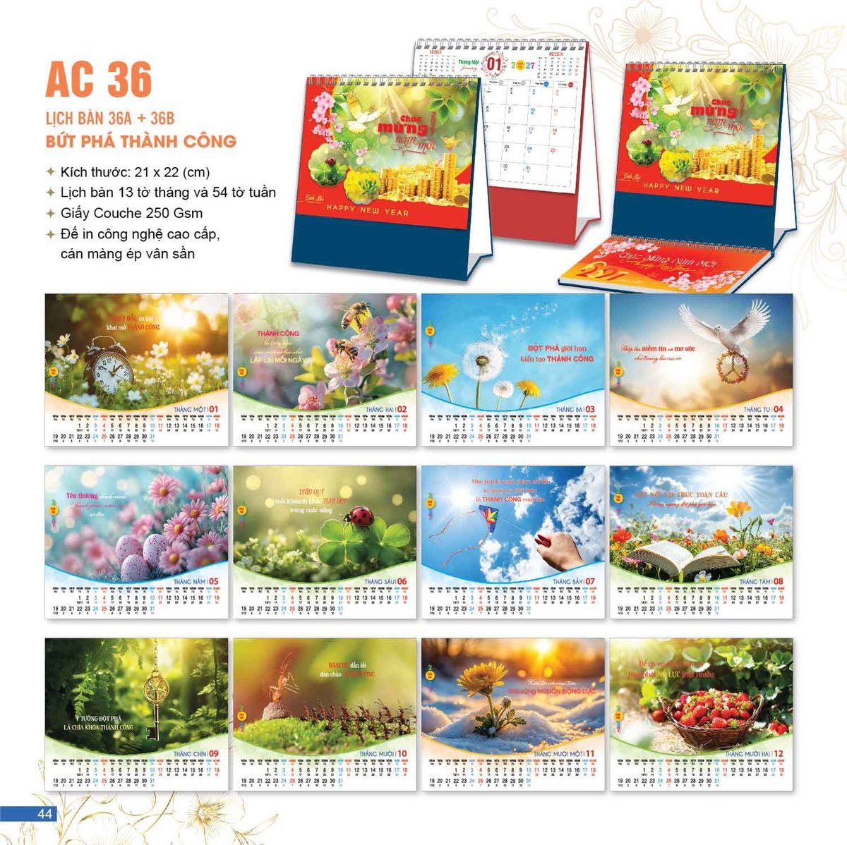 Lịch Để Bàn 2027 AC Mẫu AC36 (21 x 22 cm) Ấn Phẩm Quà Tặng Đại Hội & Hội Nghị Lịch Để Bàn 2027 AC Mẫu AC36 (21 x 22 cm) Ấn Phẩm Quà Tặng Đại Hội & Hội Nghị in logo doanh nghiệp quà tặng Tết tại Quà Tặng Đại Hội VN