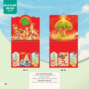 Lịch Treo Tường Lò Xo 2027 AH Mẫu AH41 (35 x 37 cm) Ấn Phẩm Quà Tặng Đại Hội & Hội Nghị in logo doanh nghiệp quà tặng Tết tại Quà Tặng Đại Hội VN