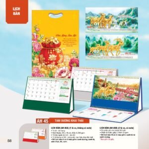 Lịch Bàn Chữ M (Có Note 52 Tuần) 2027 AH Mẫu AH45 (24 x 16cm) Ấn Phẩm Quà Tặng Đại Hội & Hội Nghị in logo doanh nghiệp quà tặng Tết tại Quà Tặng Đại Hội VN