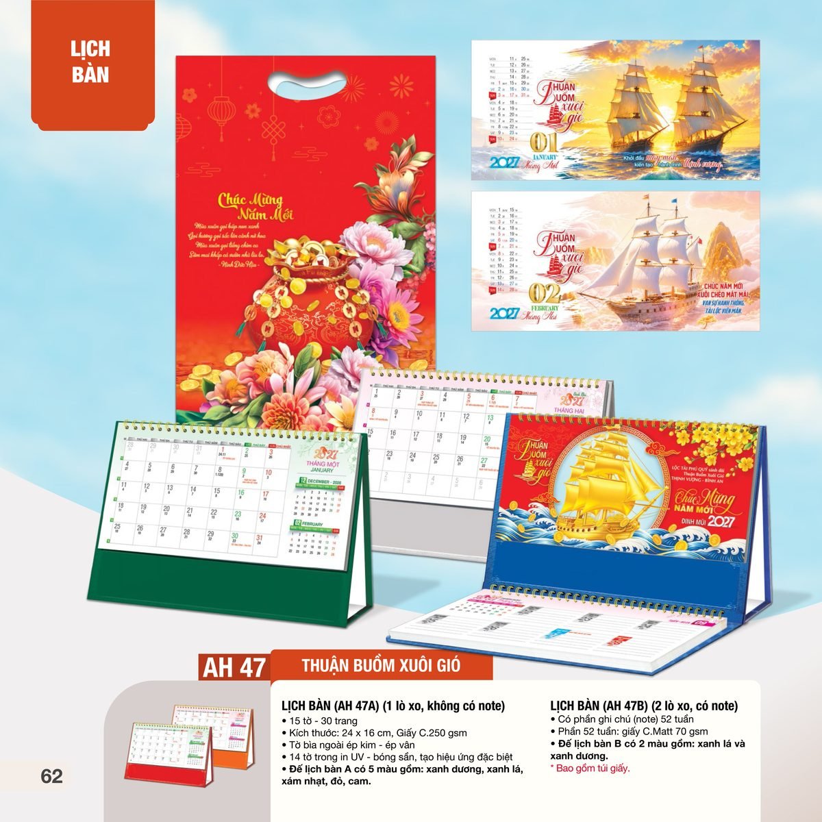 Lịch Bàn Chữ M (Có Note 52 Tuần) 2027 AH Mẫu AH47 - Thuận Buồm Xuôi Gió (24 x 16cm) Ấn Phẩm Quà Tặng Đại Hội & Hội Nghị Lịch Bàn Chữ M (Có Note 52 Tuần) 2027 AH Mẫu AH47 - Thuận Buồm Xuôi Gió (24 x 16cm) Ấn Phẩm Quà Tặng Đại Hội & Hội Nghị in logo doanh nghiệp quà tặng Tết tại Quà Tặng Đại Hội VN