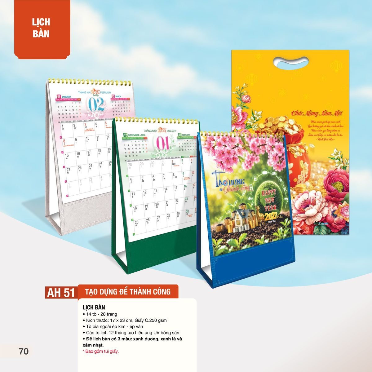 Lịch Để Bàn 2027 AH Mẫu AH51 (12 x 18 cm) Ấn Phẩm Quà Tặng Đại Hội & Hội Nghị Lịch Để Bàn 2027 AH Mẫu AH51 (12 x 18 cm) Ấn Phẩm Quà Tặng Đại Hội & Hội Nghị in logo doanh nghiệp quà tặng Tết tại Quà Tặng Đại Hội VN