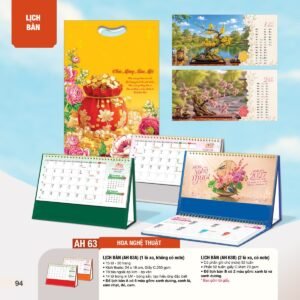 Lịch Bàn Chữ M (Có Note 52 Tuần) 2027 AH Mẫu AH63 (24 x 16cm) Ấn Phẩm Quà Tặng Đại Hội & Hội Nghị in logo doanh nghiệp quà tặng Tết tại Quà Tặng Đại Hội VN