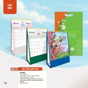Lịch Để Bàn 2027 AH Mẫu AH64 (12  x  18 cm) Ấn Phẩm Quà Tặng Đại Hội & Hội Nghị in logo doanh nghiệp quà tặng Tết tại Quà Tặng Đại Hội VN