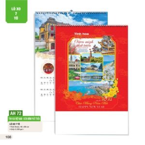 Lịch Treo Tường Lò Xo 7 Tờ 2027 AH Mẫu AH72 (40 x 60 cm) Ấn Phẩm Quà Tặng Đại Hội & Hội Nghị in logo doanh nghiệp quà tặng Tết tại Quà Tặng Đại Hội VN