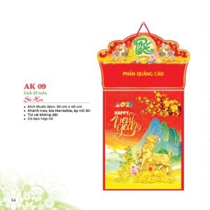 Lịch 52 Tuần 2027 AK Mẫu AK09 (31 x 42 cm) Ấn Phẩm Quà Tặng Đại Hội & Hội Nghị in logo doanh nghiệp quà tặng Tết tại Quà Tặng Đại Hội VN