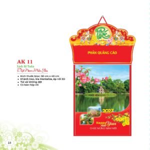 Lịch 52 Tuần 2027 AK Mẫu AK11 (31 x 42 cm) Ấn Phẩm Quà Tặng Đại Hội & Hội Nghị in logo doanh nghiệp quà tặng Tết tại Quà Tặng Đại Hội VN