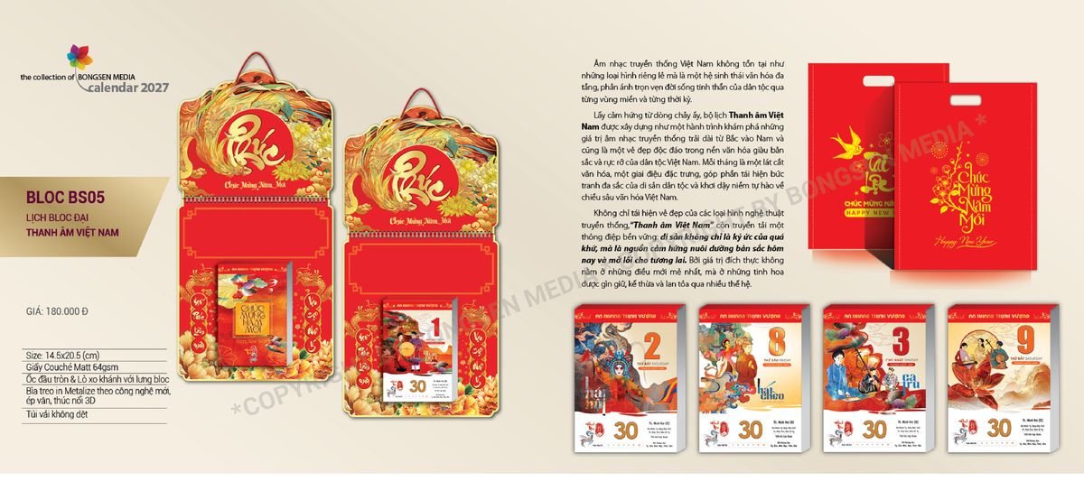 Lịch Bloc Siêu Cực Đại 2027 BS05 Ấn Phẩm Quà Tặng Đại Hội & Hội Nghị