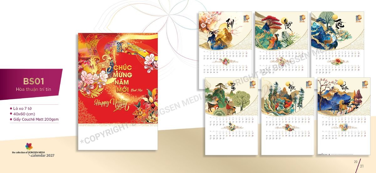 Lịch Bloc Siêu Cực Đại 2027 BS11 Ấn Phẩm Quà Tặng Đại Hội & Hội Nghị