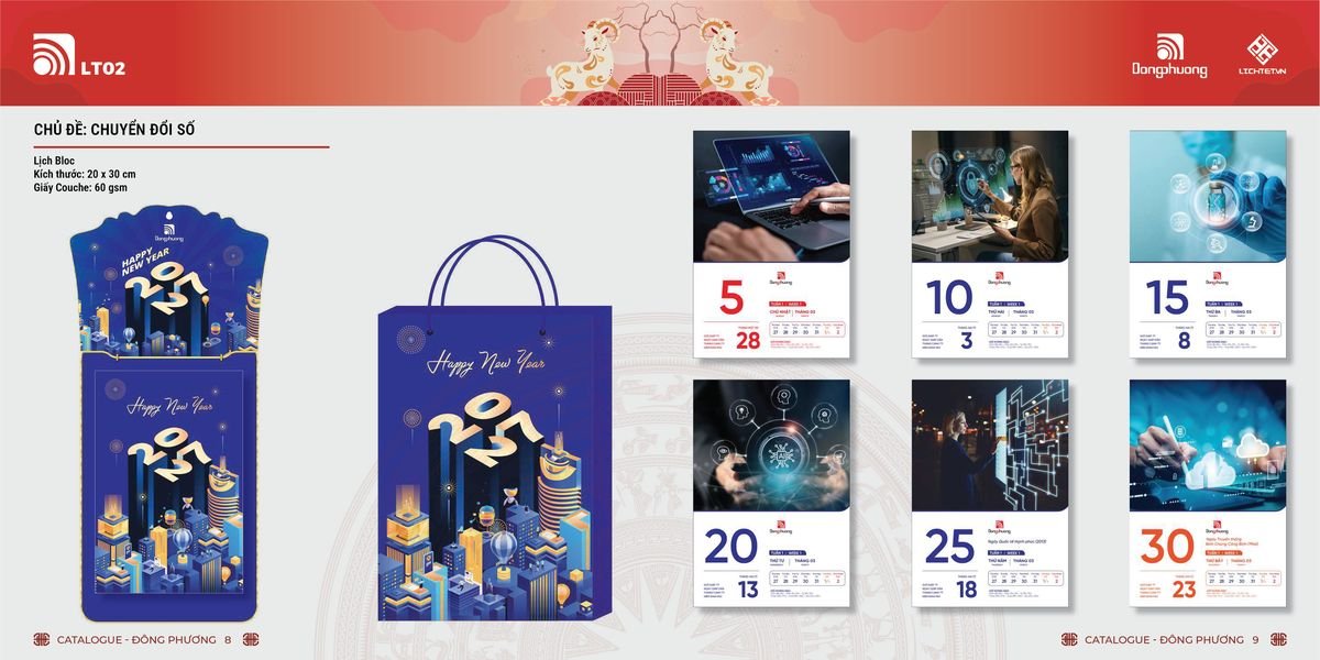 Lịch Bloc ĐP 2027 DP03 Ấn Phẩm Quà Tặng Đại Hội & Hội Nghị