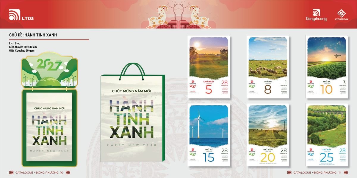 Lịch Bloc ĐP 2027 DP04 Ấn Phẩm Quà Tặng Đại Hội & Hội Nghị