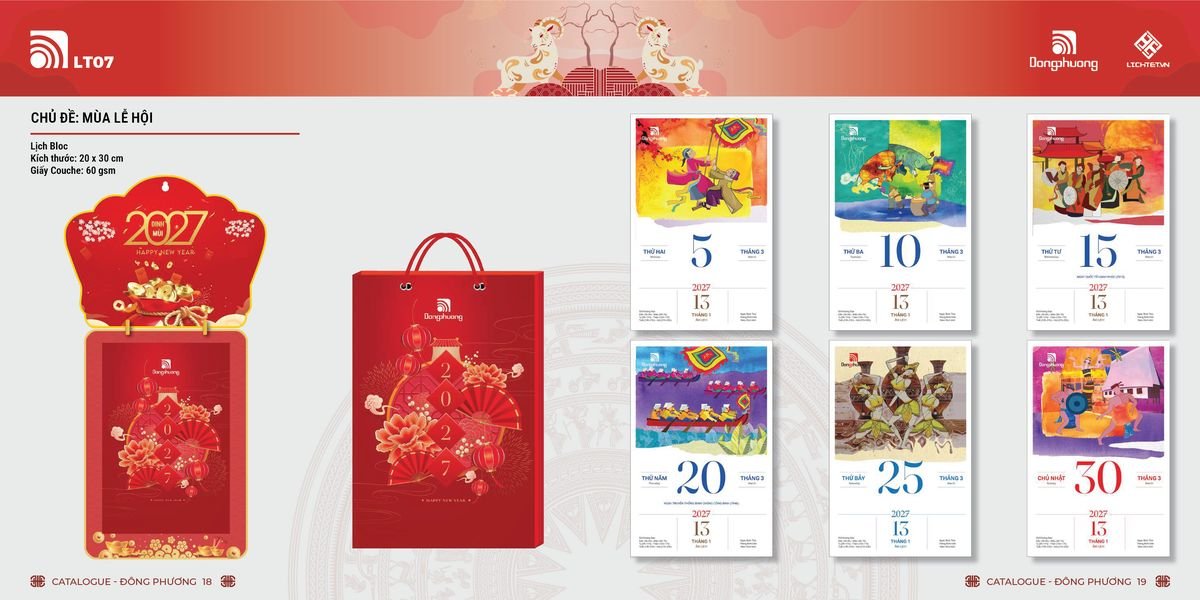 Lịch Bloc ĐP 2027 DP08 Ấn Phẩm Quà Tặng Đại Hội & Hội Nghị