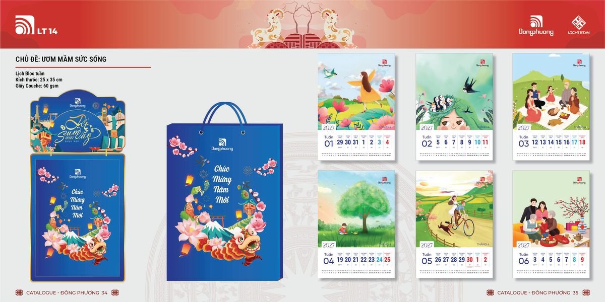 Lịch Bloc ĐP 2027 DP16 Ấn Phẩm Quà Tặng Đại Hội & Hội Nghị