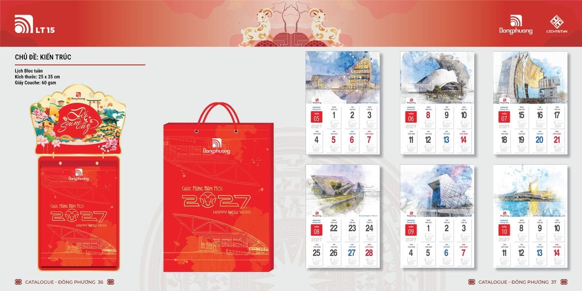 Lịch Bloc ĐP 2027 DP17 Ấn Phẩm Quà Tặng Đại Hội & Hội Nghị