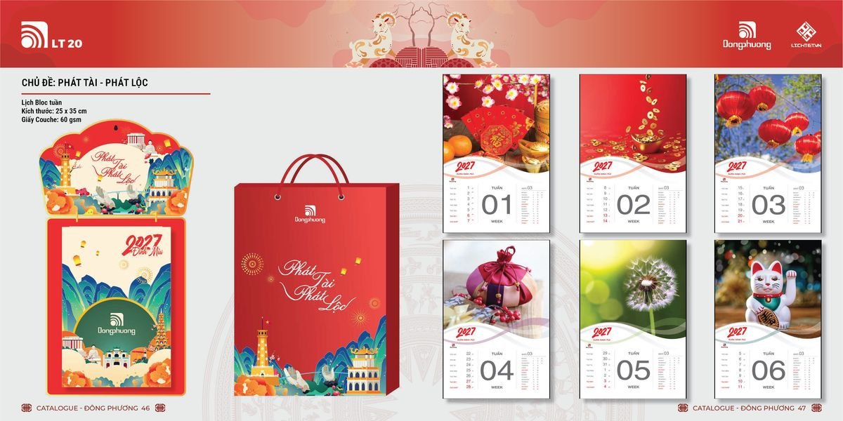 Lịch Bloc ĐP 2027 DP22 Ấn Phẩm Quà Tặng Đại Hội & Hội Nghị