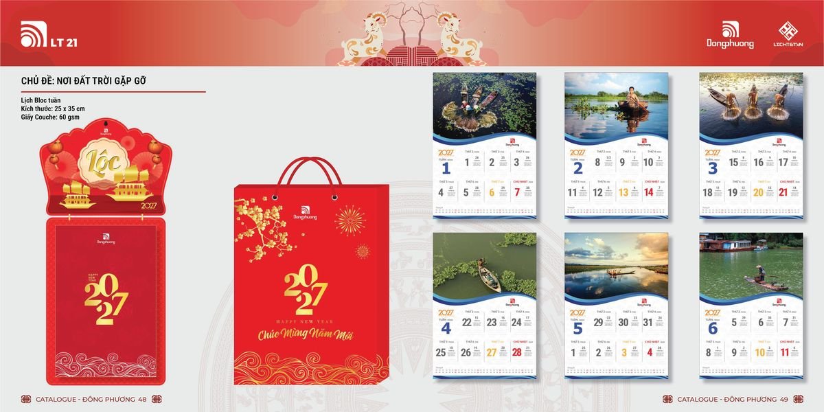 Lịch Bloc ĐP 2027 DP23 Ấn Phẩm Quà Tặng Đại Hội & Hội Nghị