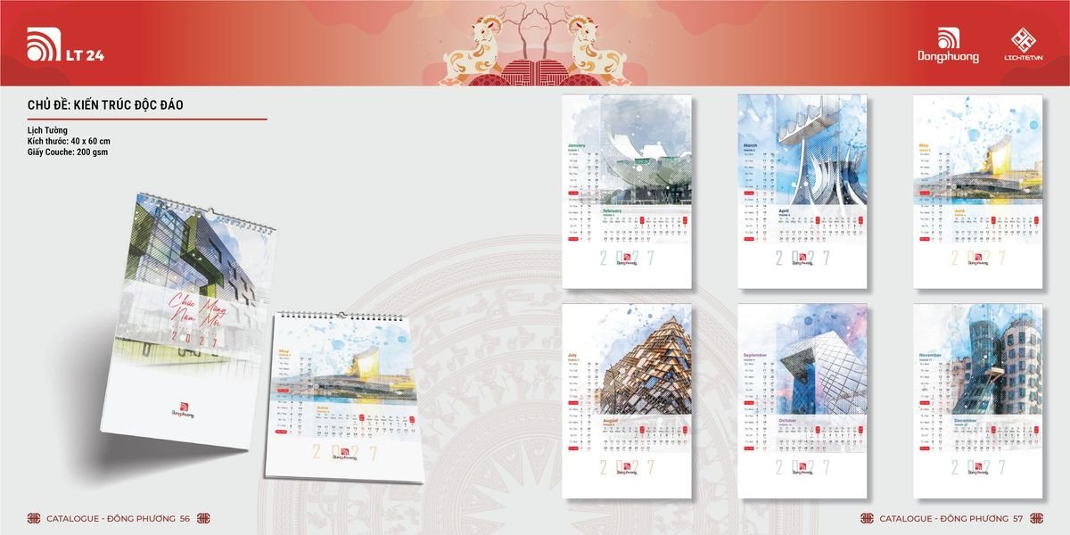 Lịch Bloc ĐP 2027 DP27 Ấn Phẩm Quà Tặng Đại Hội & Hội Nghị