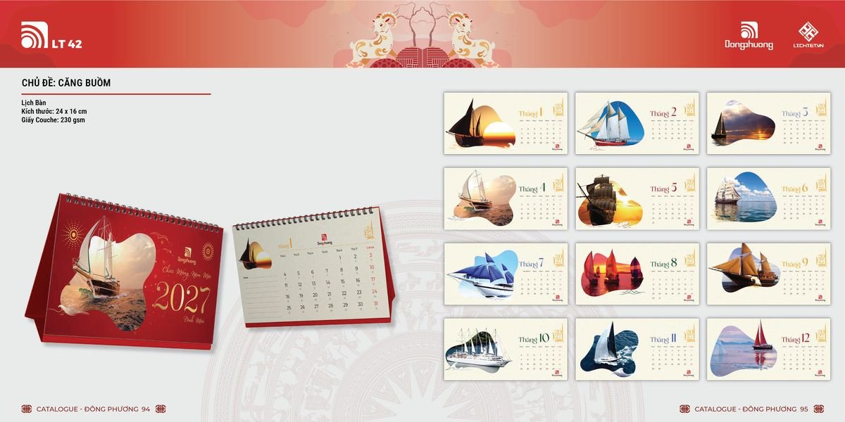 Lịch Bloc ĐP 2027 DP46 Ấn Phẩm Quà Tặng Đại Hội & Hội Nghị