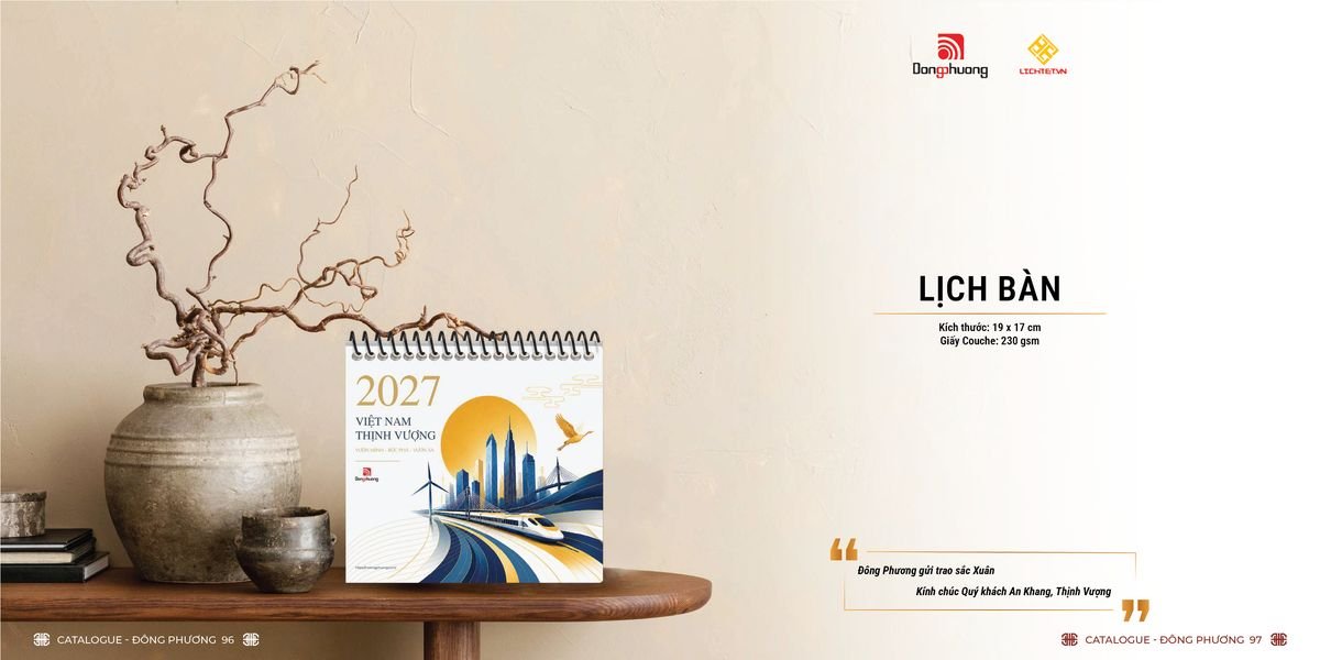 Lịch Bloc ĐP 2027 DP47 Ấn Phẩm Quà Tặng Đại Hội & Hội Nghị