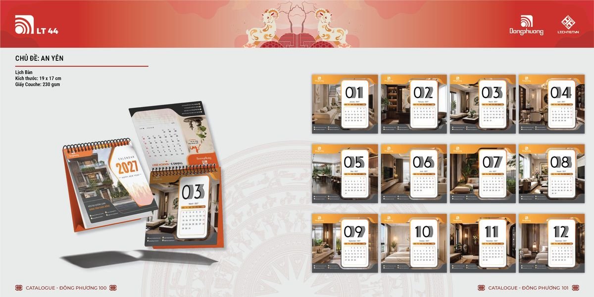 Lịch Bloc Đông Phương 2027 DP49 Ấn Phẩm Quà Tặng Đại Hội & Hội Nghị
