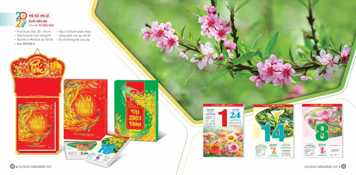 Lịch Bloc Hoa Niên 2027 Đông Phương DPHN09 Ấn Phẩm Quà Tặng Đại Hội & Hội Nghị Lịch Bloc Hoa Niên 2027 Đông Phương DPHN09 Ấn Phẩm Quà Tặng Đại Hội & Hội Nghị