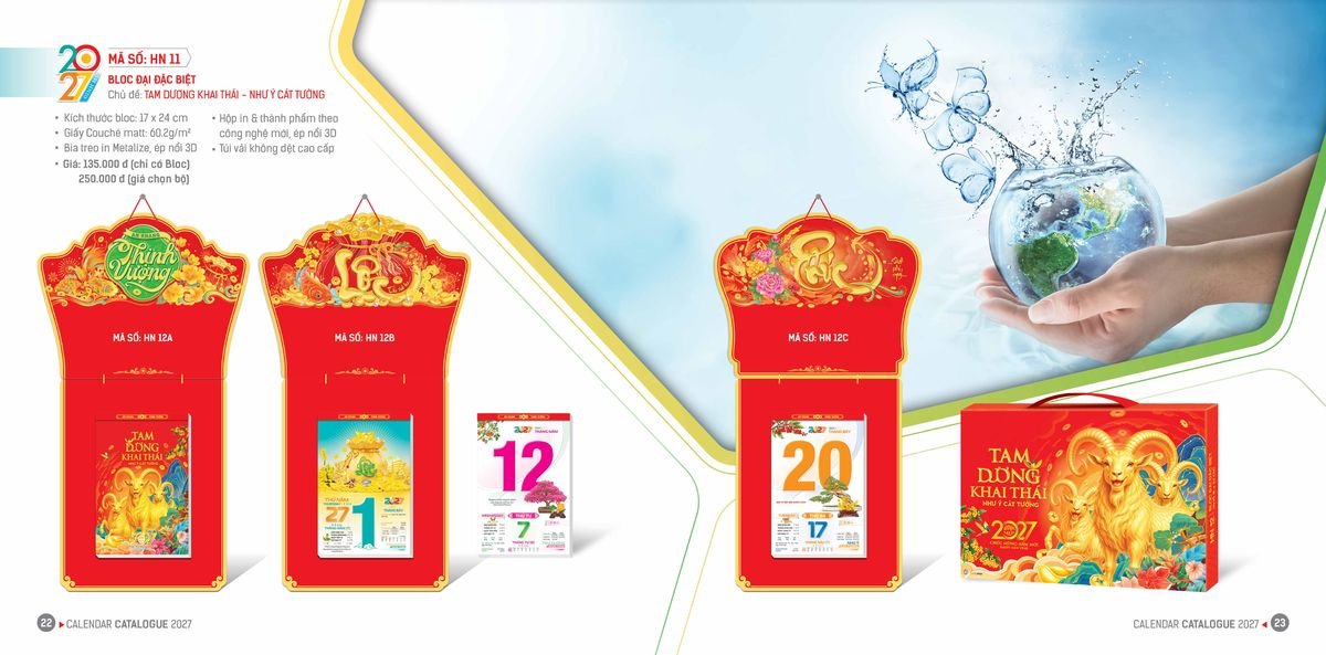Lịch Bloc Hoa Niên 2027 Đông Phương DPHN10 Ấn Phẩm Quà Tặng Đại Hội & Hội Nghị