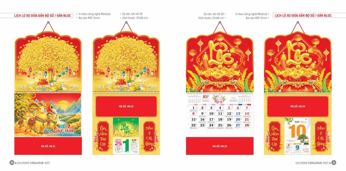 Lịch Bloc Hoa Niên 2027 ĐP DPHN14 Ấn Phẩm Quà Tặng Đại Hội & Hội Nghị
