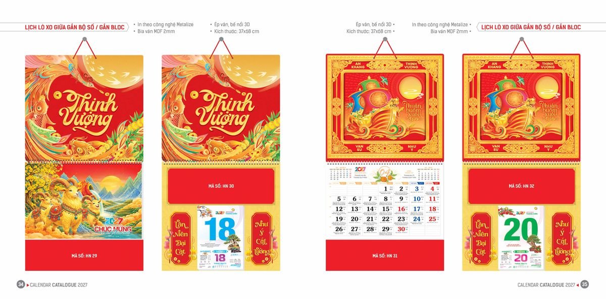 Lịch Bloc Hoa Niên 2027 ĐP DPHN16 Ấn Phẩm Quà Tặng Đại Hội & Hội Nghị