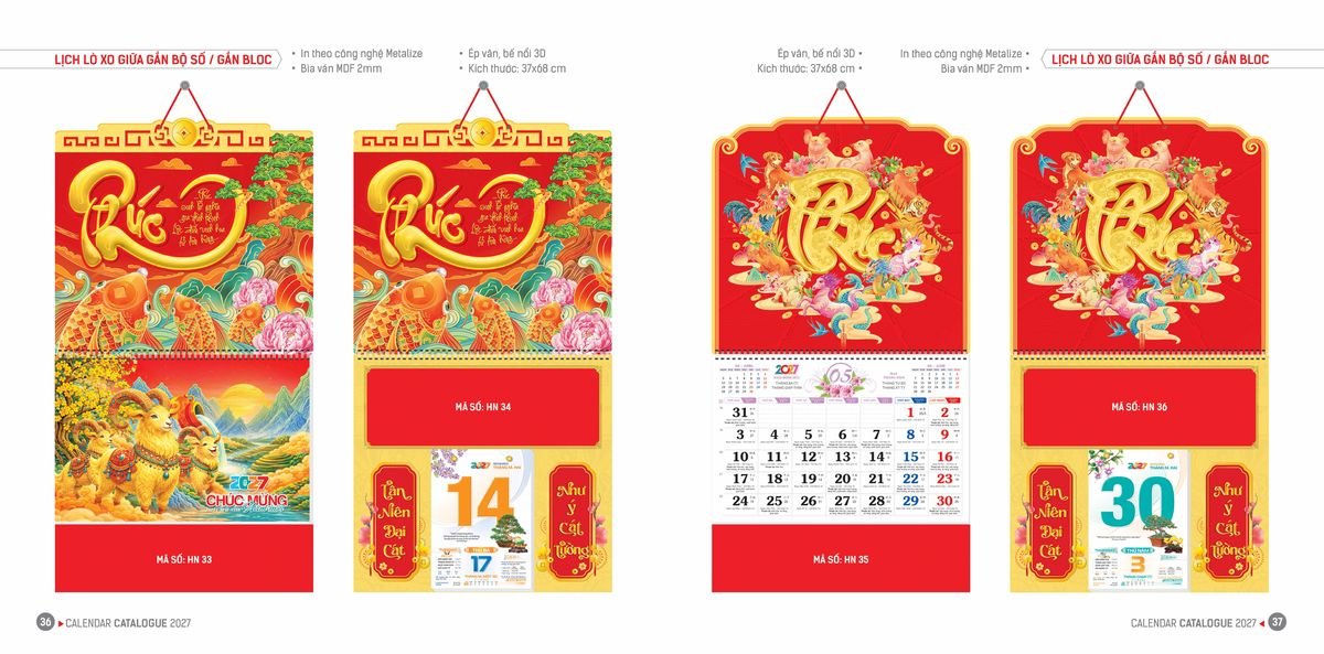 Lịch Bloc Hoa Niên 2027 ĐP DPHN17 Ấn Phẩm Quà Tặng Đại Hội & Hội Nghị