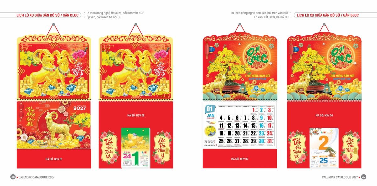 Lịch Bloc Hoa Niên 2027 ĐP DPHN18 Ấn Phẩm Quà Tặng Đại Hội & Hội Nghị