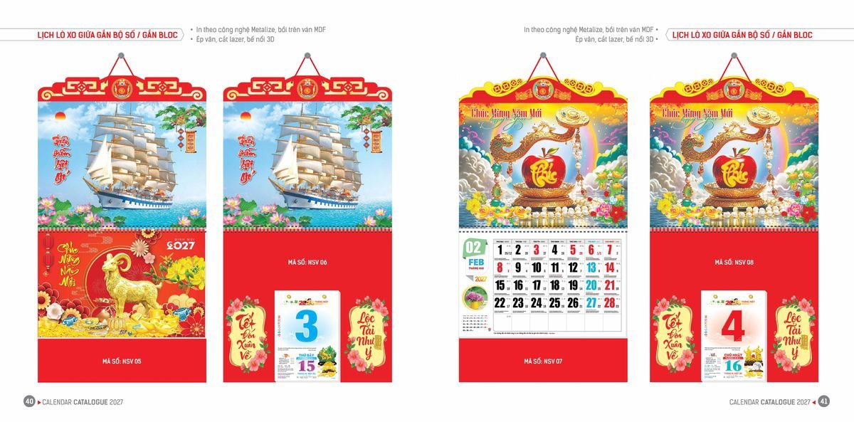 Lịch Bloc Hoa Niên 2027 ĐP DPHN19 Ấn Phẩm Quà Tặng Đại Hội & Hội Nghị
