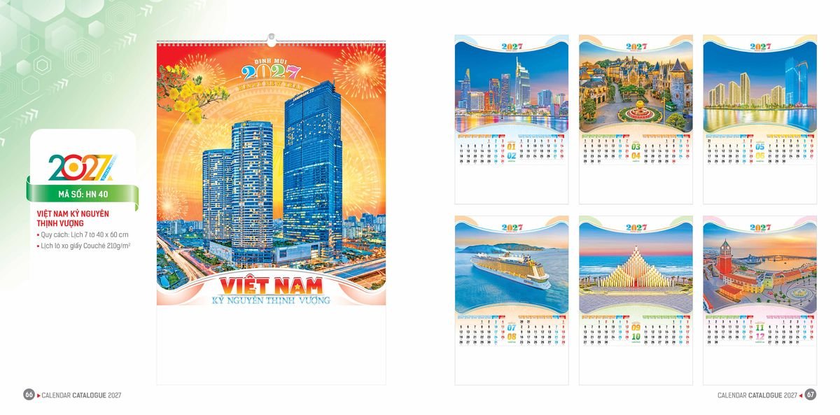 Lịch Bloc Hoa Niên 2027 ĐP DPHN32 Ấn Phẩm Quà Tặng Đại Hội & Hội Nghị