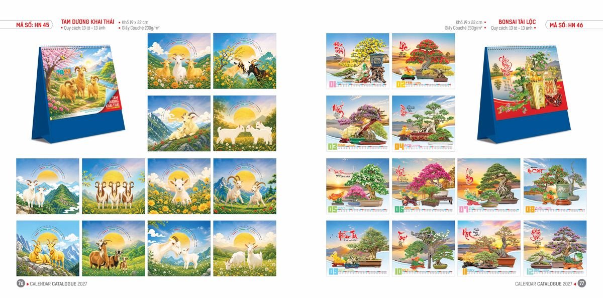 Lịch Bloc Hoa Niên 2027 ĐP DPHN37 Ấn Phẩm Quà Tặng Đại Hội & Hội Nghị