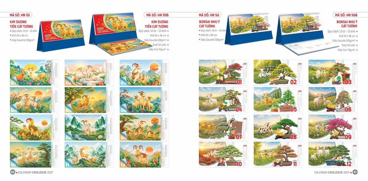 Lịch Bloc Hoa Niên 2027 ĐP DPHN42 Ấn Phẩm Quà Tặng Đại Hội & Hội Nghị