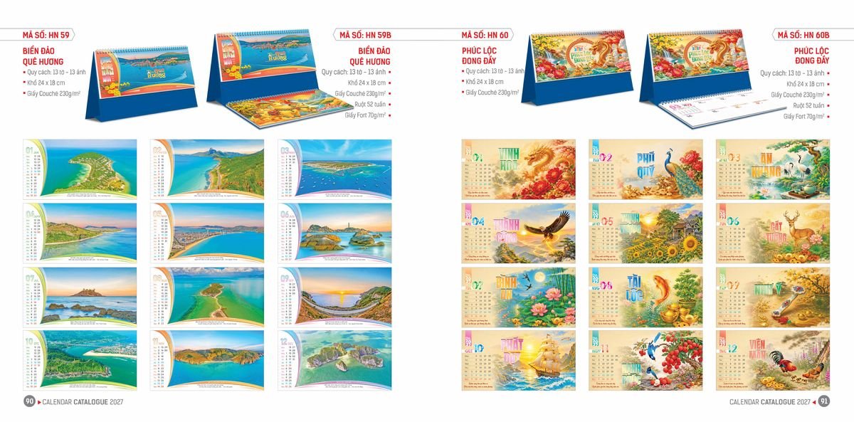 Lịch Bloc Hoa Niên 2027 ĐP DPHN44 Ấn Phẩm Quà Tặng Đại Hội & Hội Nghị