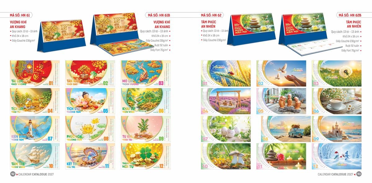 Lịch Bloc Hoa Niên 2027 ĐP DPHN45 Ấn Phẩm Quà Tặng Đại Hội & Hội Nghị