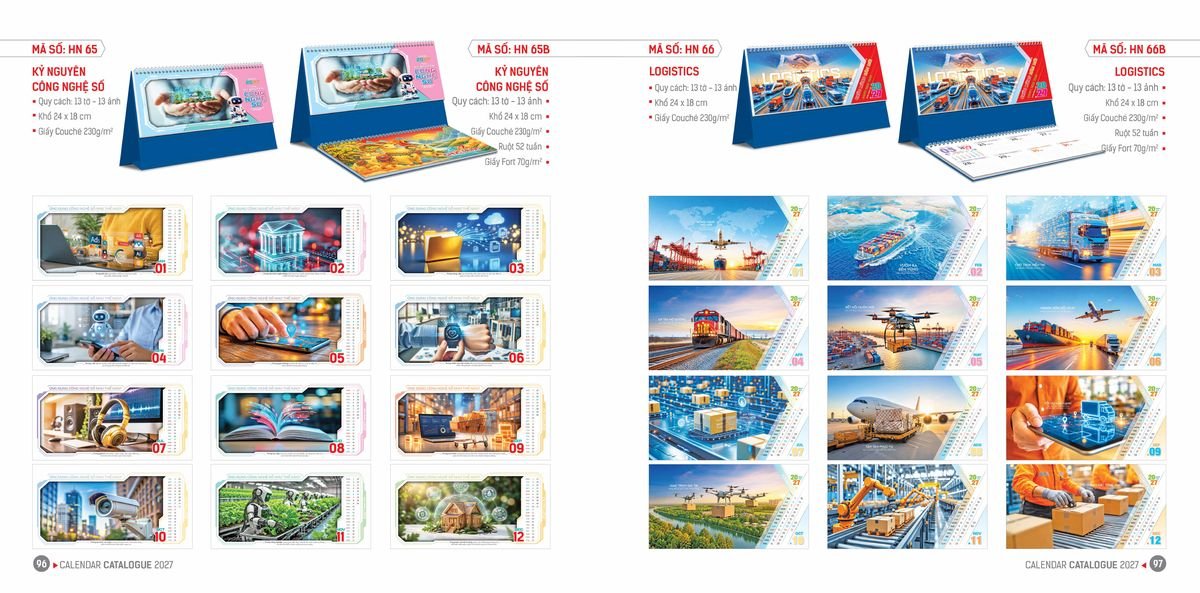 Lịch Bloc Hoa Niên 2027 ĐP DPHN47 Ấn Phẩm Quà Tặng Đại Hội & Hội Nghị
