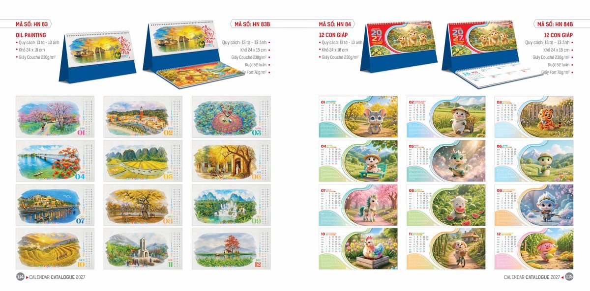 Lịch Bloc Hoa Niên 2027 Đông Phương DPHN56 Ấn Phẩm Quà Tặng Đại Hội & Hội Nghị