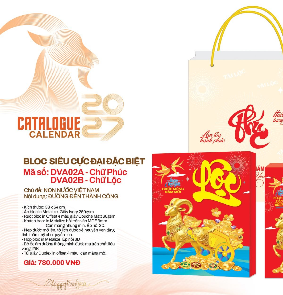 Lịch Bloc Siêu Cực Đại 2027 DVA Mẫu DVA02 - Non Nước Việt Nam (38 x 54cm) Ấn Phẩm Quà Tặng Đại Hội & Hội Nghị Lịch Bloc Siêu Cực Đại 2027 DVA Mẫu DVA02 - Non Nước Việt Nam (38 x 54cm) Ấn Phẩm Quà Tặng Đại Hội & Hội Nghị in logo doanh nghiệp quà tặng Tết tại Quà Tặng Đại Hội VN