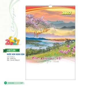 Lịch Treo Tường Lò Xo 2027 HBT Mẫu HBT06 (40 x 60cm) Ấn Phẩm Quà Tặng Đại Hội & Hội Nghị in logo doanh nghiệp quà tặng Tết tại Quà Tặng Đại Hội VN