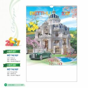 Lịch Treo Tường Lò Xo 2027 HBT Mẫu HBT08 (40 x 60cm) Ấn Phẩm Quà Tặng Đại Hội & Hội Nghị in logo doanh nghiệp quà tặng Tết tại Quà Tặng Đại Hội VN