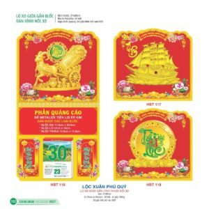 Lịch Treo Tường Lò Xo 2027 HBT Mẫu HBT120 (37 x 68cm) Ấn Phẩm Quà Tặng Đại Hội & Hội Nghị in logo doanh nghiệp quà tặng Tết tại Quà Tặng Đại Hội VN
