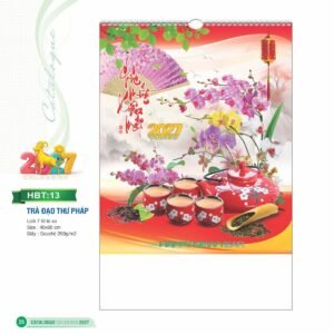 Lịch Treo Tường Lò Xo 2027 HBT Mẫu HBT13 (40 x 60cm) Ấn Phẩm Quà Tặng Đại Hội & Hội Nghị in logo doanh nghiệp quà tặng Tết tại Quà Tặng Đại Hội VN