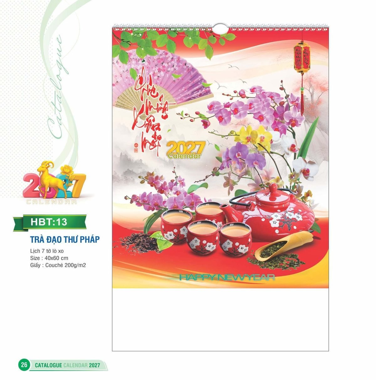 Lịch Treo Tường Lò Xo 2027 HBT Mẫu HBT13 (40 x 60cm) Ấn Phẩm Quà Tặng Đại Hội & Hội Nghị Lịch Treo Tường Lò Xo 2027 HBT Mẫu HBT13 (40 x 60cm) Ấn Phẩm Quà Tặng Đại Hội & Hội Nghị in logo doanh nghiệp quà tặng Tết tại Quà Tặng Đại Hội VN