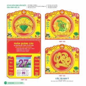 Lịch Treo Tường Lò Xo 2027 HBT Mẫu HBT155 (30 x 60cm) Ấn Phẩm Quà Tặng Đại Hội & Hội Nghị in logo doanh nghiệp quà tặng Tết tại Quà Tặng Đại Hội VN