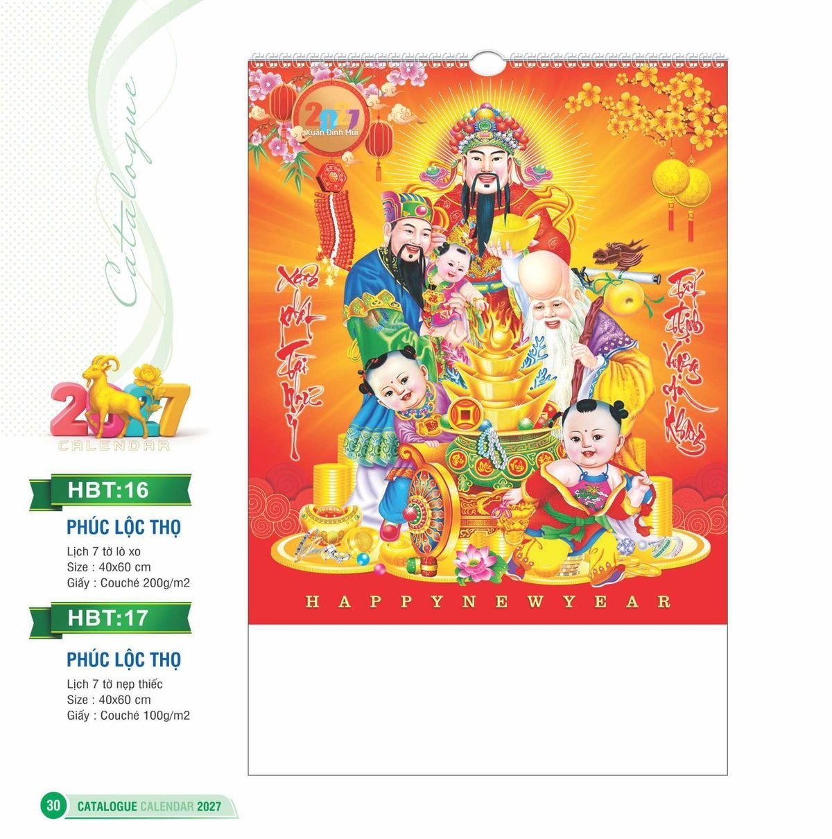 Lịch Treo Tường Lò Xo 2027 HBT Mẫu HBT17 - Phúc Lộc Thọ (40 x 60cm) Ấn Phẩm Quà Tặng Đại Hội & Hội Nghị Lịch Treo Tường Lò Xo 2027 HBT Mẫu HBT17 - Phúc Lộc Thọ (40 x 60cm) Ấn Phẩm Quà Tặng Đại Hội & Hội Nghị in logo doanh nghiệp quà tặng Tết tại Quà Tặng Đại Hội VN