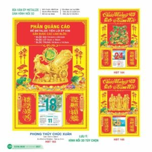 Lịch Bìa Treo 2027 HBT Mẫu HBT185 (15 x 19cm) Ấn Phẩm Quà Tặng Đại Hội & Hội Nghị in logo doanh nghiệp quà tặng Tết tại Quà Tặng Đại Hội VN